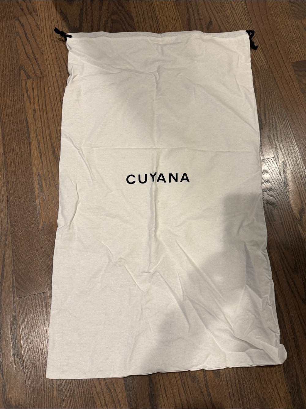 Cuyana large White Dust Bag with Black Logo 17x29 inches
